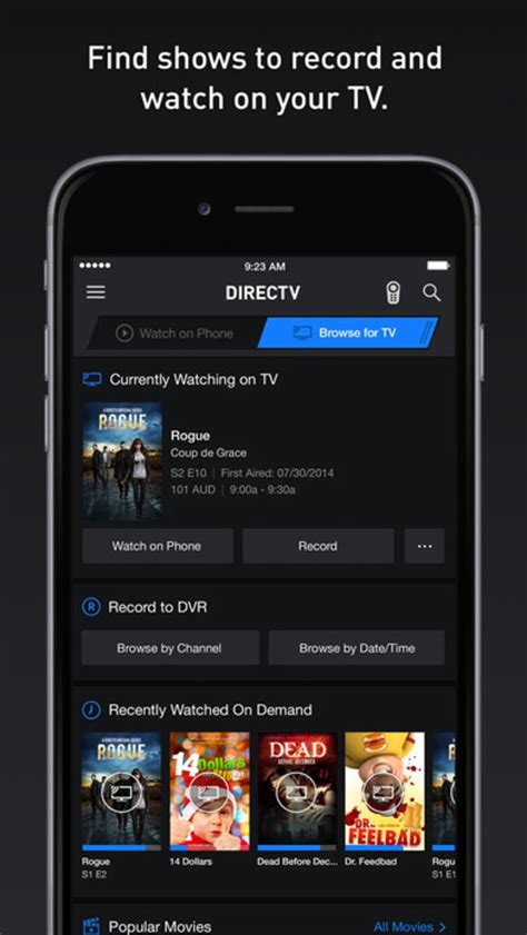 Keep in mind, streaming on certain 3rd party devices 1 may be limited to your home Wi-Fi. . Directv app download